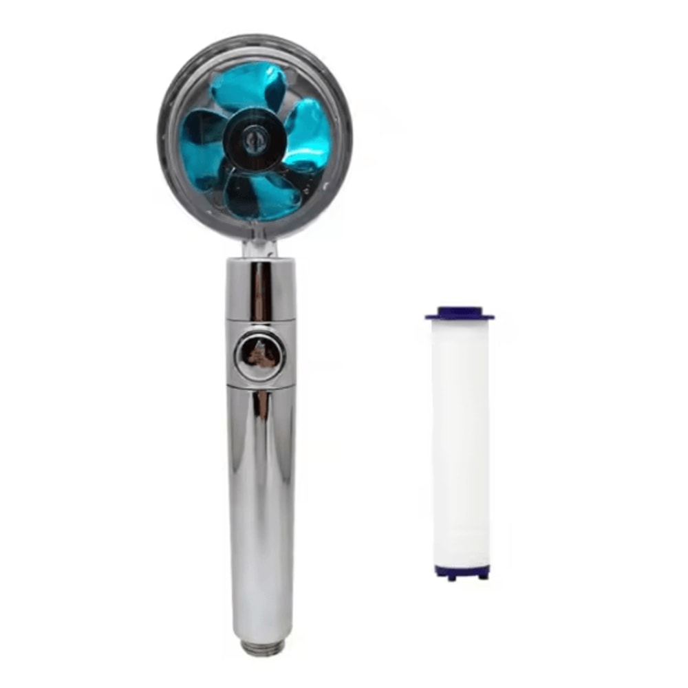 New Propeller Driven Shower Head Cotton Filter Turbocharged High Pressure Handheld Shower Nozzle 13
