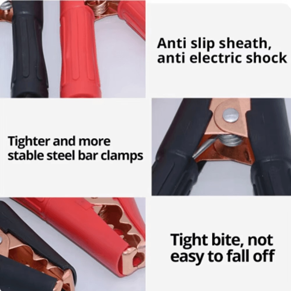 2Piece 50A Crocodile Battery Clips 75mm Copper HeavyDuty Charging Clamps 4