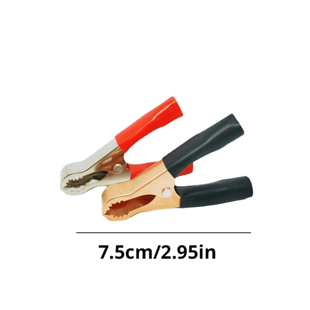 2Piece 50A Crocodile Battery Clips 75mm Copper HeavyDuty Charging Clamps 5