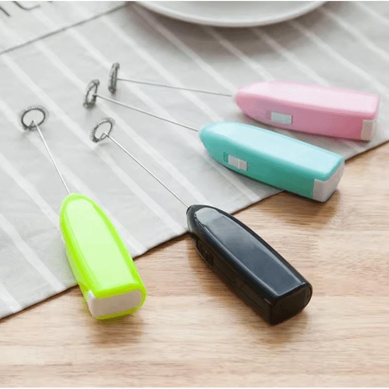 Electric Milk Frother Egg Beater Stainless Steel Handheld Blender For Coffee Kitchen 3