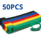 Reusable Detachable Cable Ties 50100PCS Colored Nylon Loop Wraps For Wire Cable Organization 5