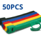 Reusable Detachable Cable Ties 50100PCS Colored Nylon Loop Wraps For Wire Cable Organization 5