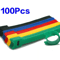 Reusable Detachable Cable Ties 50100PCS Colored Nylon Loop Wraps For Wire Cable Organization 6