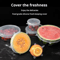 6Piece Transparent Silicone Kitchen Utensils FreshKeeping Stretch Universal Bowl Covers 0