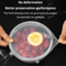 6Piece Transparent Silicone Kitchen Utensils FreshKeeping Stretch Universal Bowl Covers 3