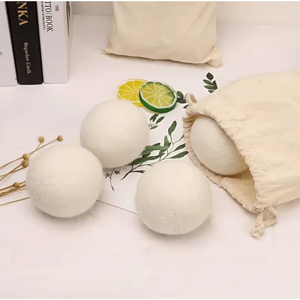 Reusable Wool Dryer Balls 118157196 Inch Natural Laundry Softener Balls 1