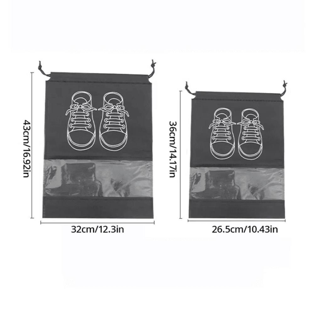 5Piece Waterproof Shoe Storage Bag Set Large Capacity NonWoven Travel Shoe Organizer 4