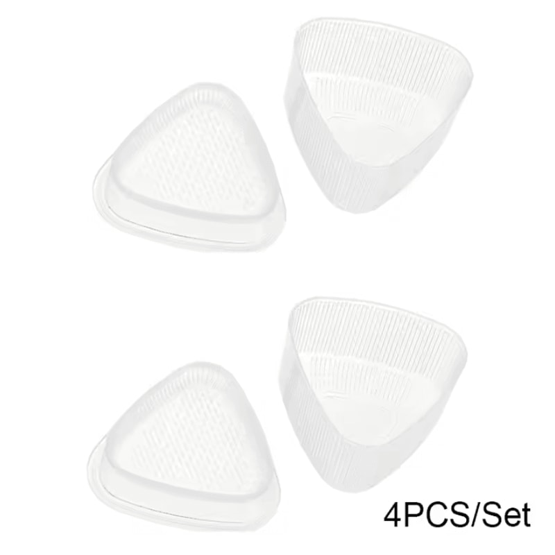 4Piece DIY Sushi Mold Set Triangular Onigiri Rice Ball Maker For Bento Kitchen 6