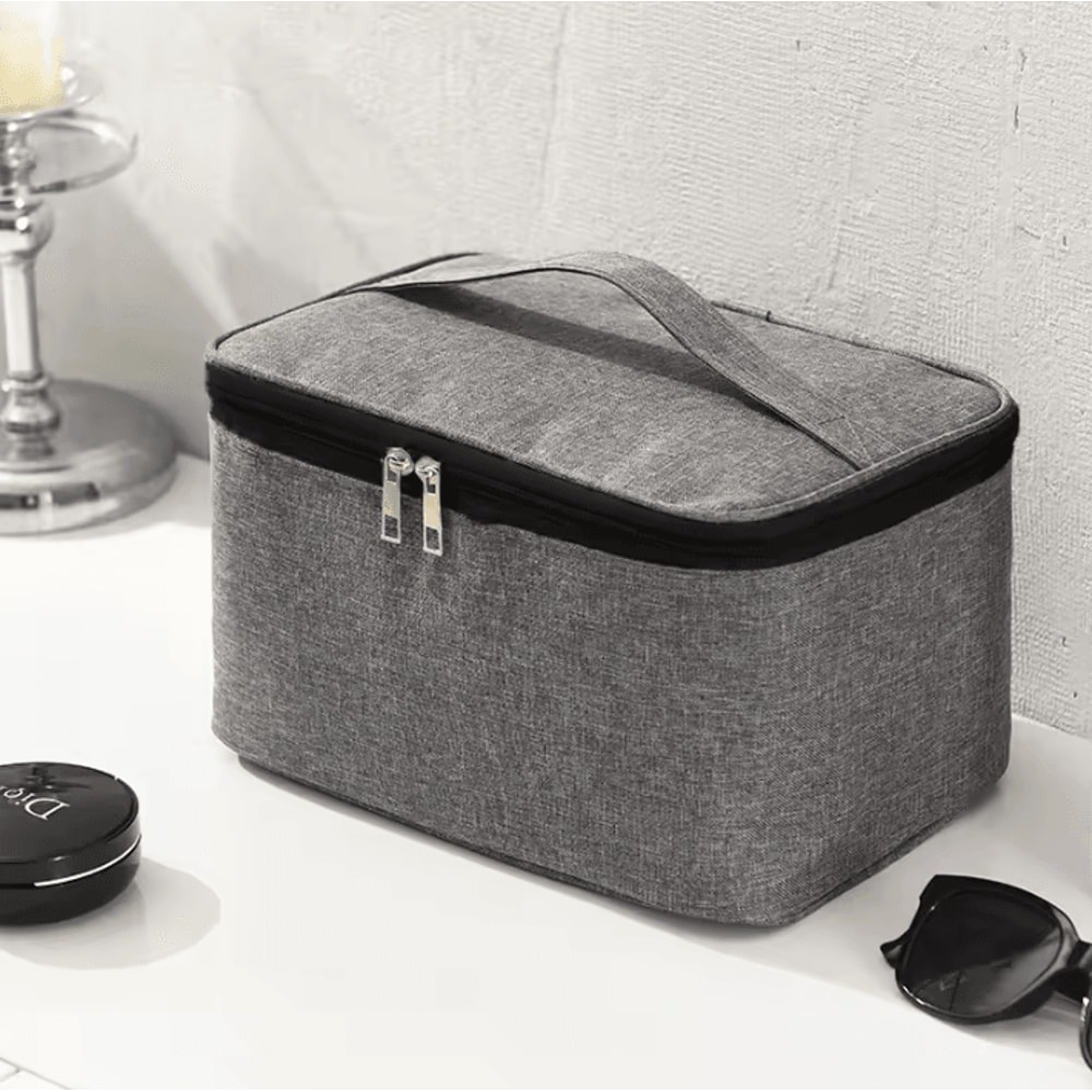 Double Layer Mens Toiletry Bag Large Capacity Oxford Travel Cosmetic Pouch 2