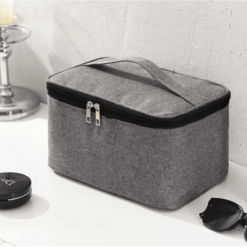 Double Layer Mens Toiletry Bag Large Capacity Oxford Travel Cosmetic Pouch 2