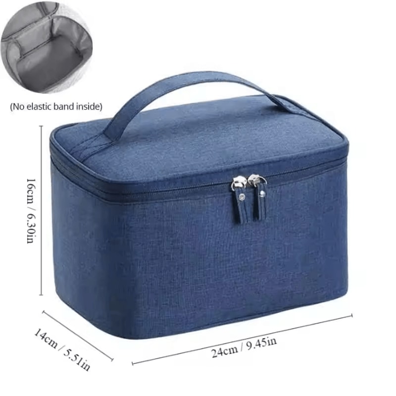 Double Layer Mens Toiletry Bag Large Capacity Oxford Travel Cosmetic Pouch 7