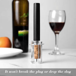 air pressure wine bottle opener – manual needle cork remover with cylinder box