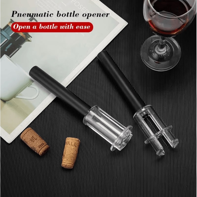 Air Pressure Wine Bottle Opener Manual Needle Cork Remover With Cylinder Box 1