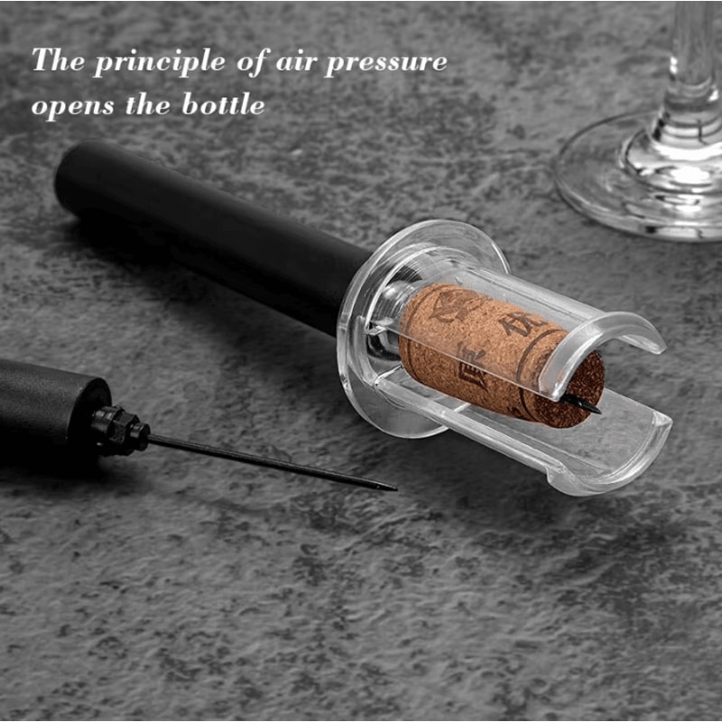Air Pressure Wine Bottle Opener Manual Needle Cork Remover With Cylinder Box 2
