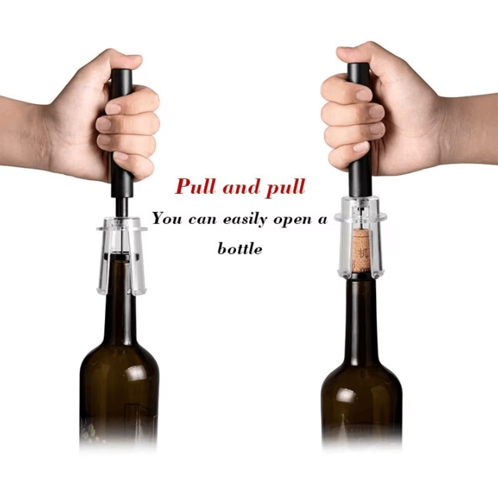 Air Pressure Wine Bottle Opener Manual Needle Cork Remover With Cylinder Box 4
