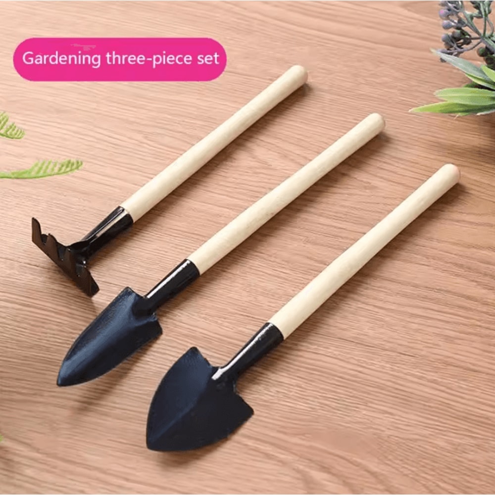3Piece Mini Garden Tools Set MultiFunction Handheld Soil Shovel Harrow Kit 0
