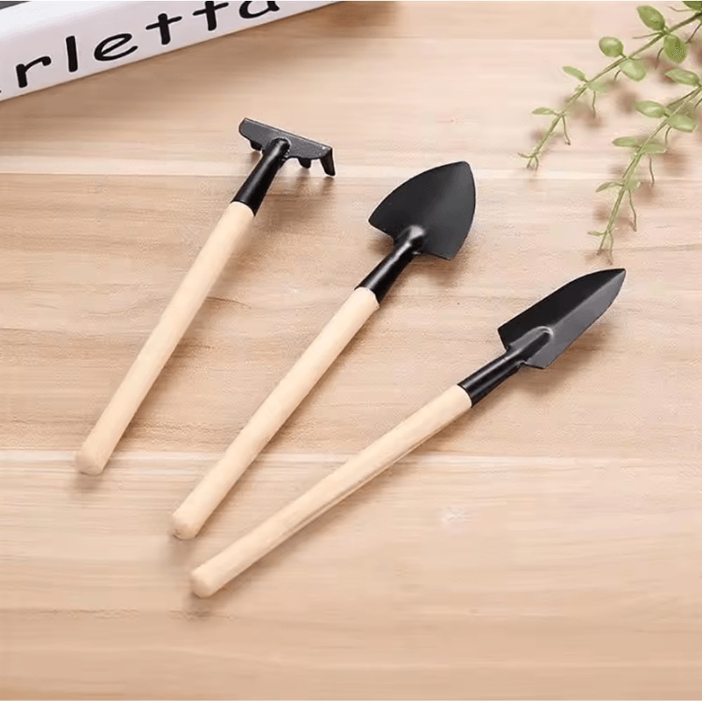 3Piece Mini Garden Tools Set MultiFunction Handheld Soil Shovel Harrow Kit 3