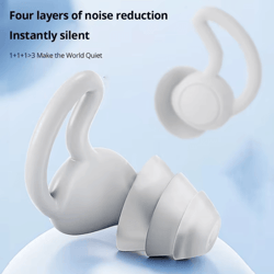 three-layer silicone earplugs – waterproof soundproof noise reduction for swimming & sleep