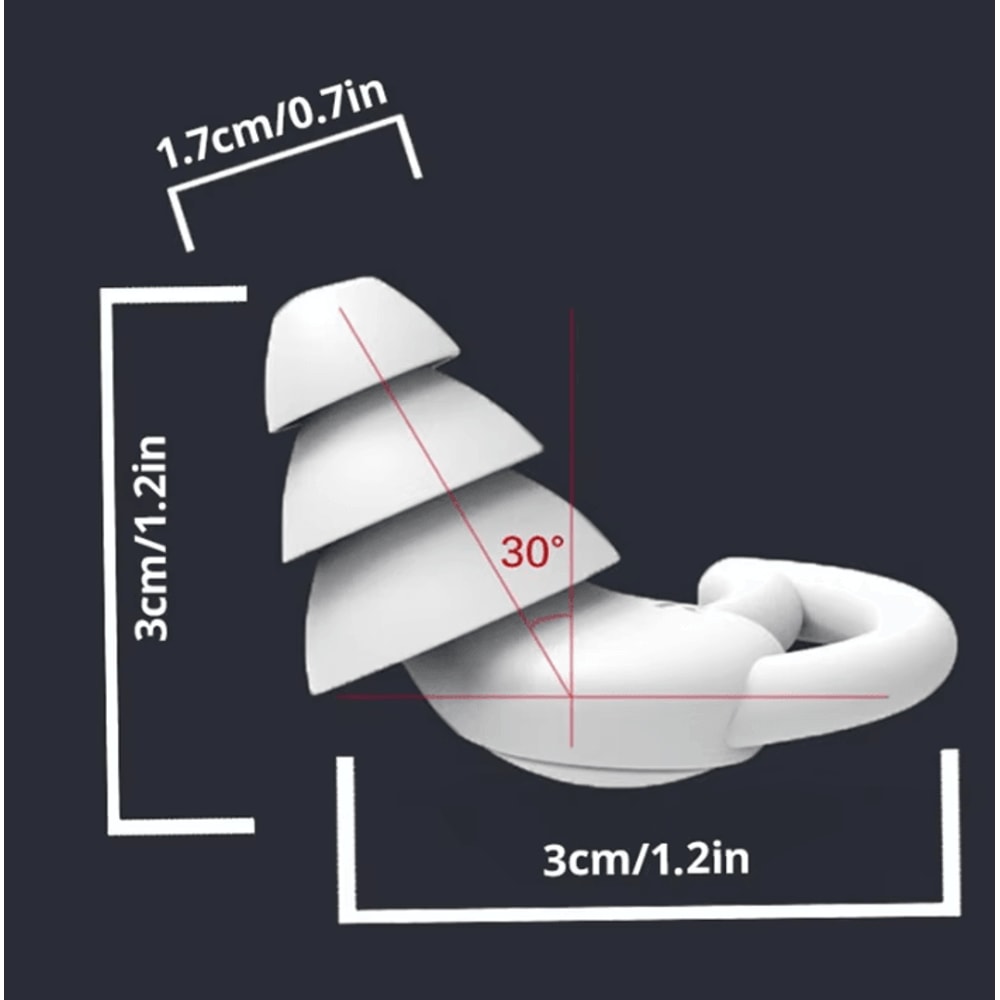 ThreeLayer Silicone Earplugs Waterproof Soundproof Noise Reduction For Swimming Sleep 5