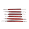 6Piece DoubleEnded Pottery Tools Set For Clay Sculpting Carving Repair With Red Wood Handles And W 5