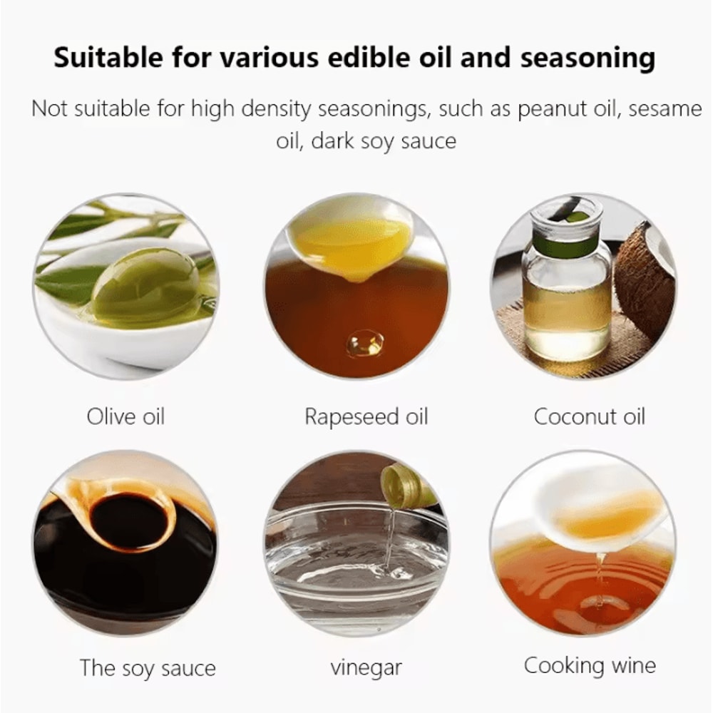 Black Transparent Cooking Oil Spray Bottle Olive Oil Dispenser For Kitchen BBQ Fitness Salad Home 3