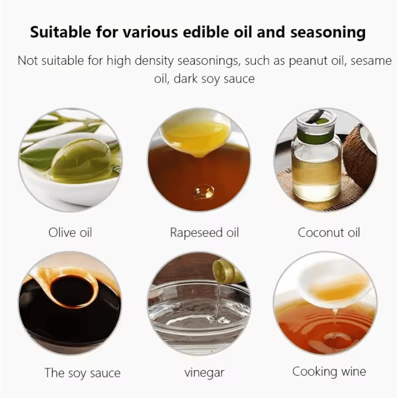 Black Transparent Cooking Oil Spray Bottle Olive Oil Dispenser For Kitchen BBQ Fitness Salad Home 3