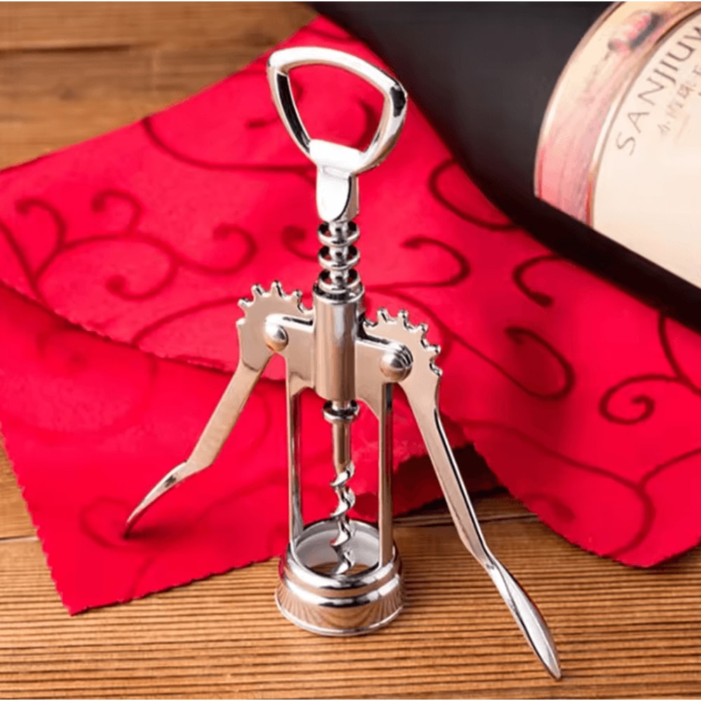Multifunctional Winged Wine Opener Corkscrew Premium Zinc Alloy Bottle Opener Cork Remover For Win 1