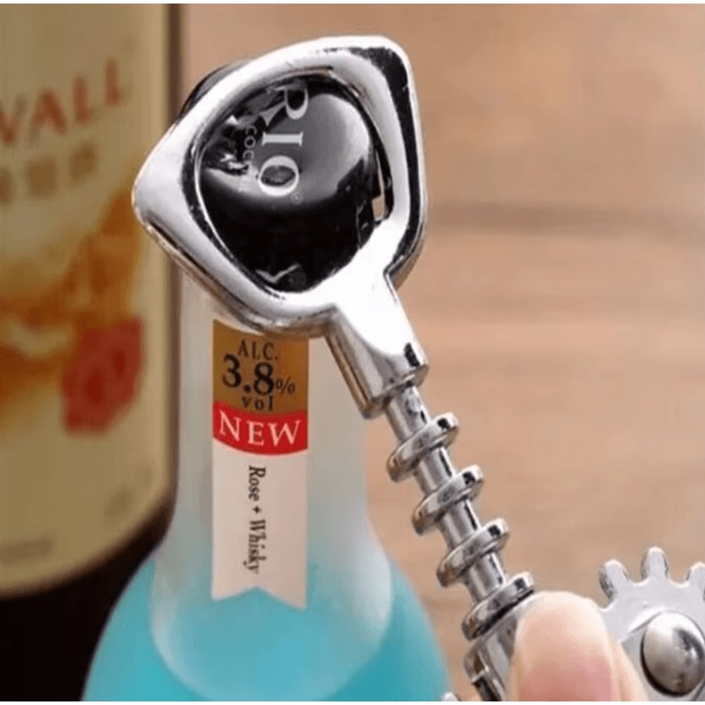 Multifunctional Winged Wine Opener Corkscrew Premium Zinc Alloy Bottle Opener Cork Remover For Win 2