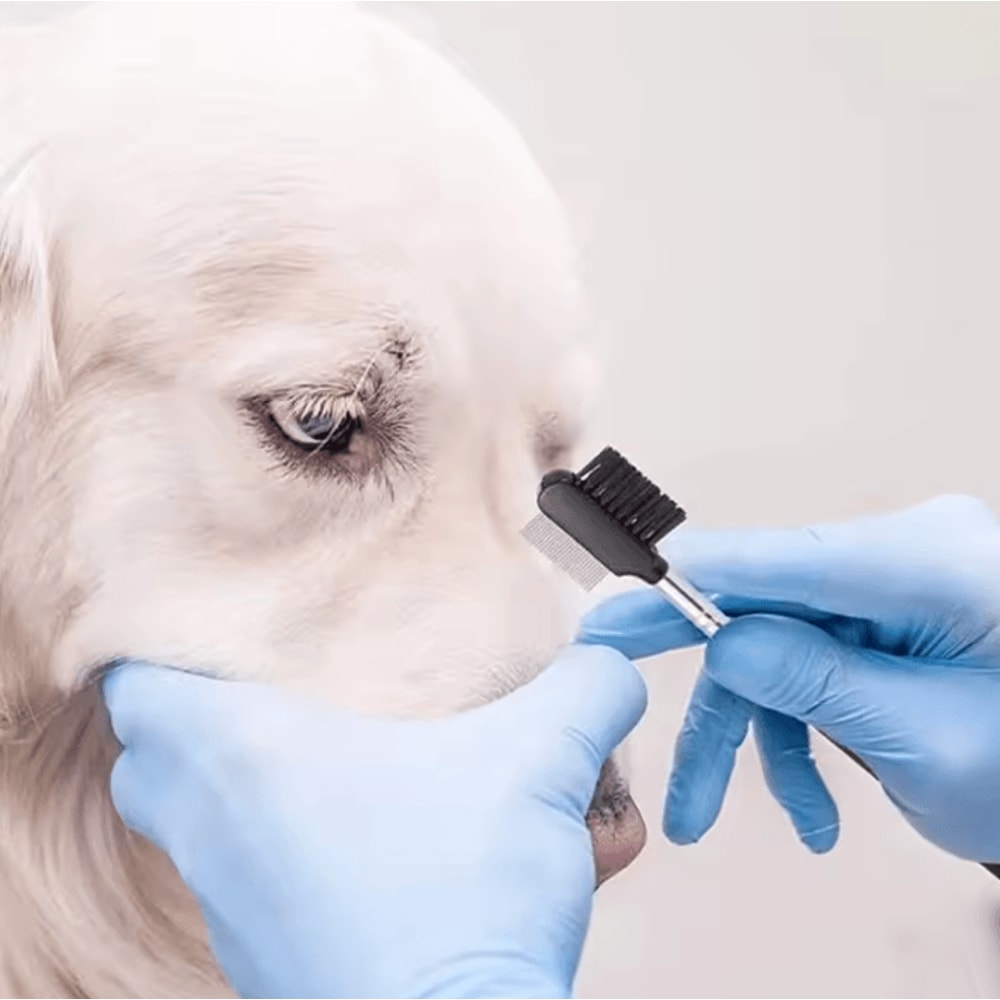 Pet Eye Comb Brush For Cats Dogs DoubleSided Tear Stain Remover Grooming Tool For Eye Crust Mucu 0