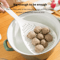 Heat Resistant Large Capacity Kitchen Spoon High Temperature White Serving Dumpling Straining Lad 1