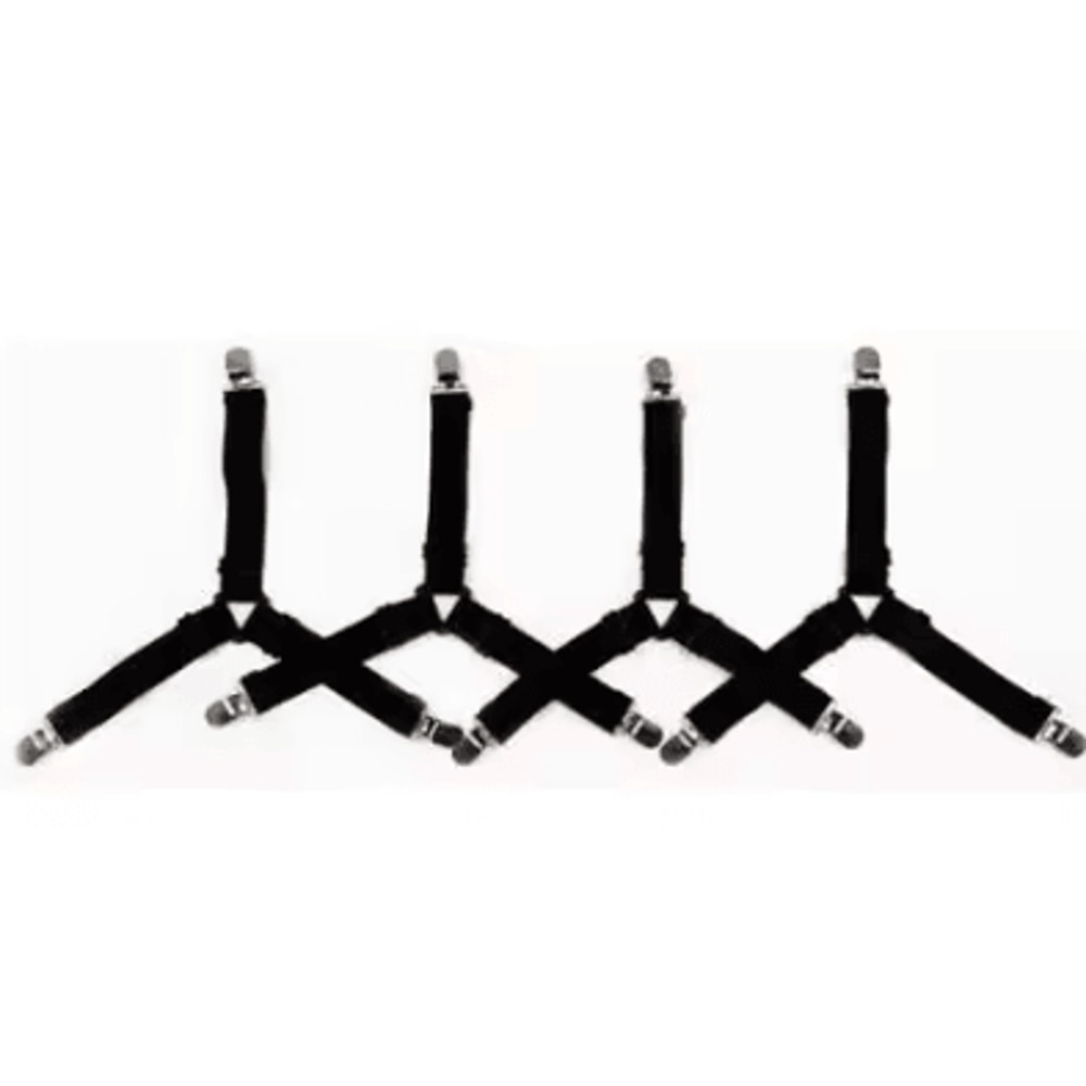 4Piece Bed Sheet Fasteners Mattress Cover Clips Adjustable Elastic Straps For Bed Sheet Organizer 6