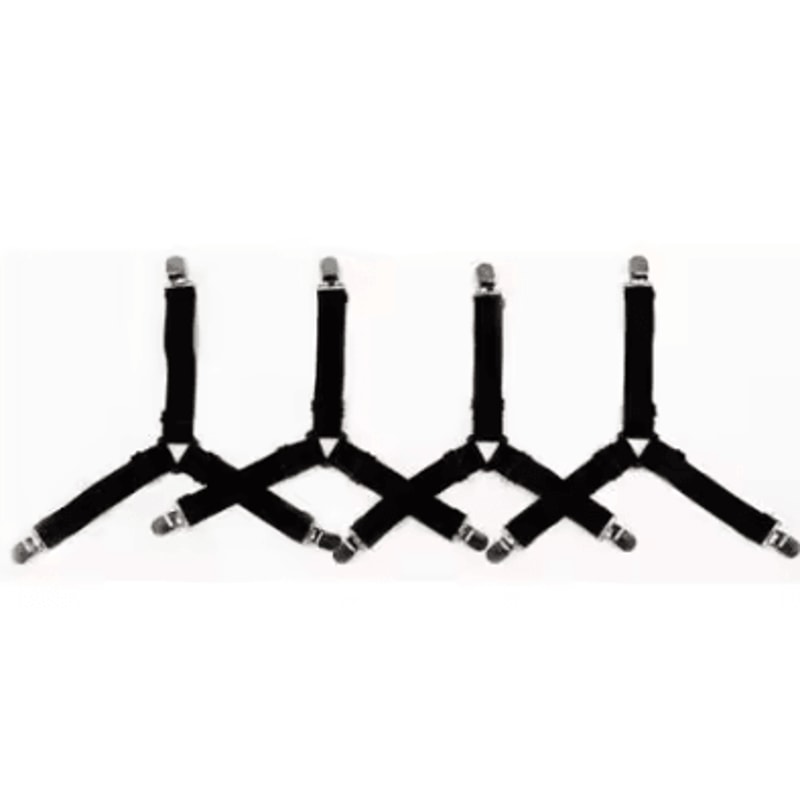 4Piece Bed Sheet Fasteners Mattress Cover Clips Adjustable Elastic Straps For Bed Sheet Organizer 6