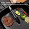 7Inches Black Silicone Food Tongs With Stainless Steel Body BBQ Grilling Tongs For Camping And Out 0