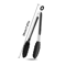 7Inches Black Silicone Food Tongs With Stainless Steel Body BBQ Grilling Tongs For Camping And Out 5