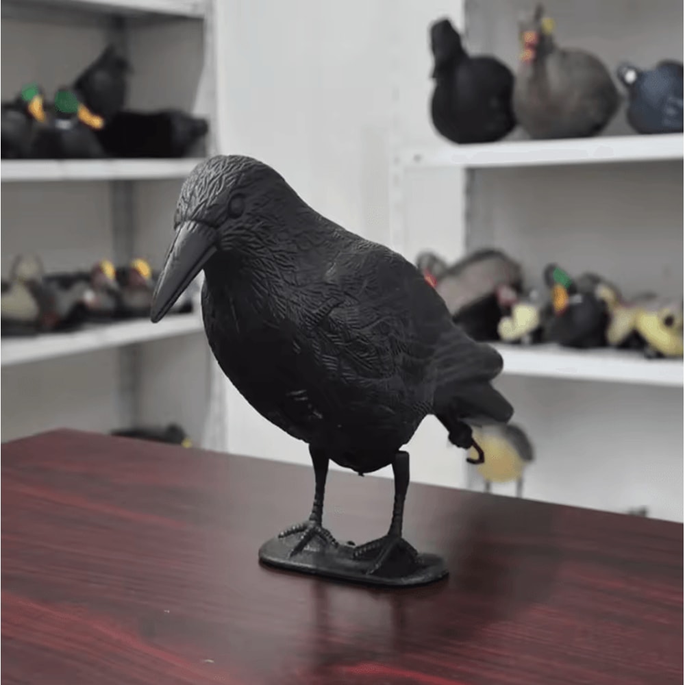 Outdoor Garden Bird Repellent Raven Decoy Black Simulation Crow Decoration For Pest Control And Pi 0