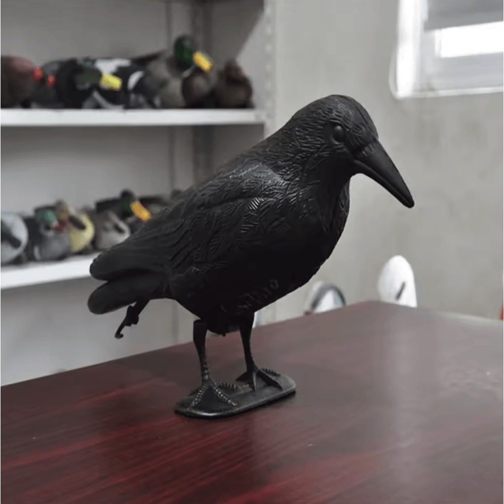 Outdoor Garden Bird Repellent Raven Decoy Black Simulation Crow Decoration For Pest Control And Pi 1