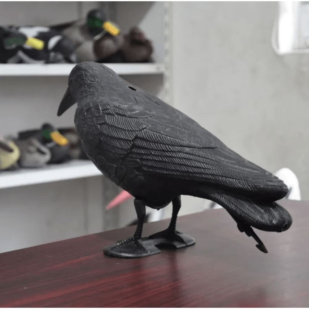 Outdoor Garden Bird Repellent Raven Decoy Black Simulation Crow Decoration For Pest Control And Pi 2