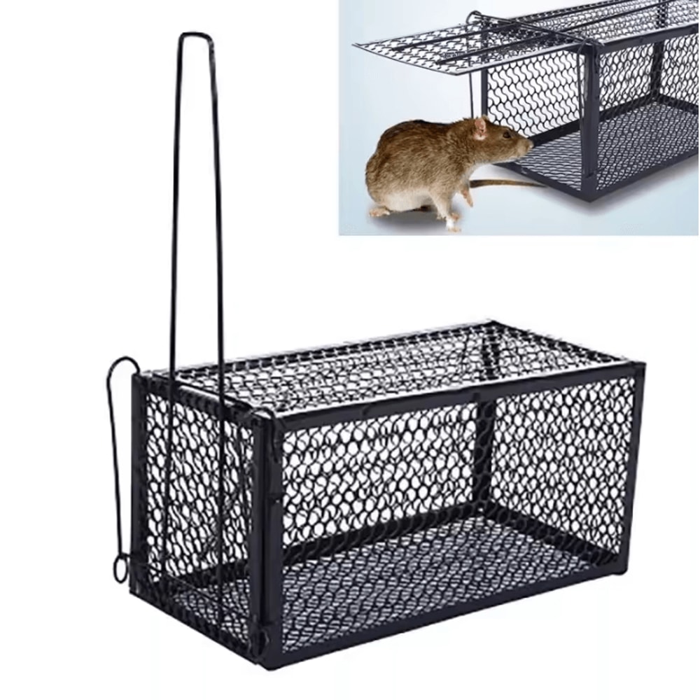 Smart SelfLocking Mousetrap Reusable Metal Rat Trap Humane Mouse Catcher For Indoor Outdoor 1