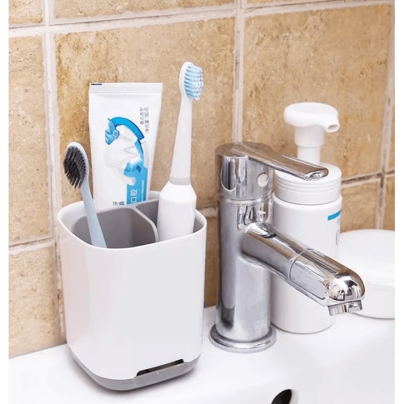 Toothbrush Holder Rack Plastic Electric Toothbrush Toothpaste Storage Organizer For Bathroom 1