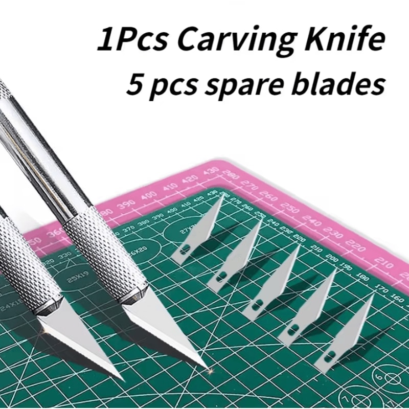 Precision Hobby Knife Set Scrapbooking Paper Carving Craft Tool For Clay Sculpture 0