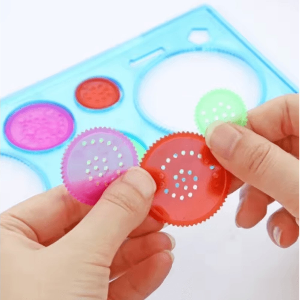 Creative Geometry Ruler Tool Multifunctional Painting Drawing Student Art Puzzle Tracer 1