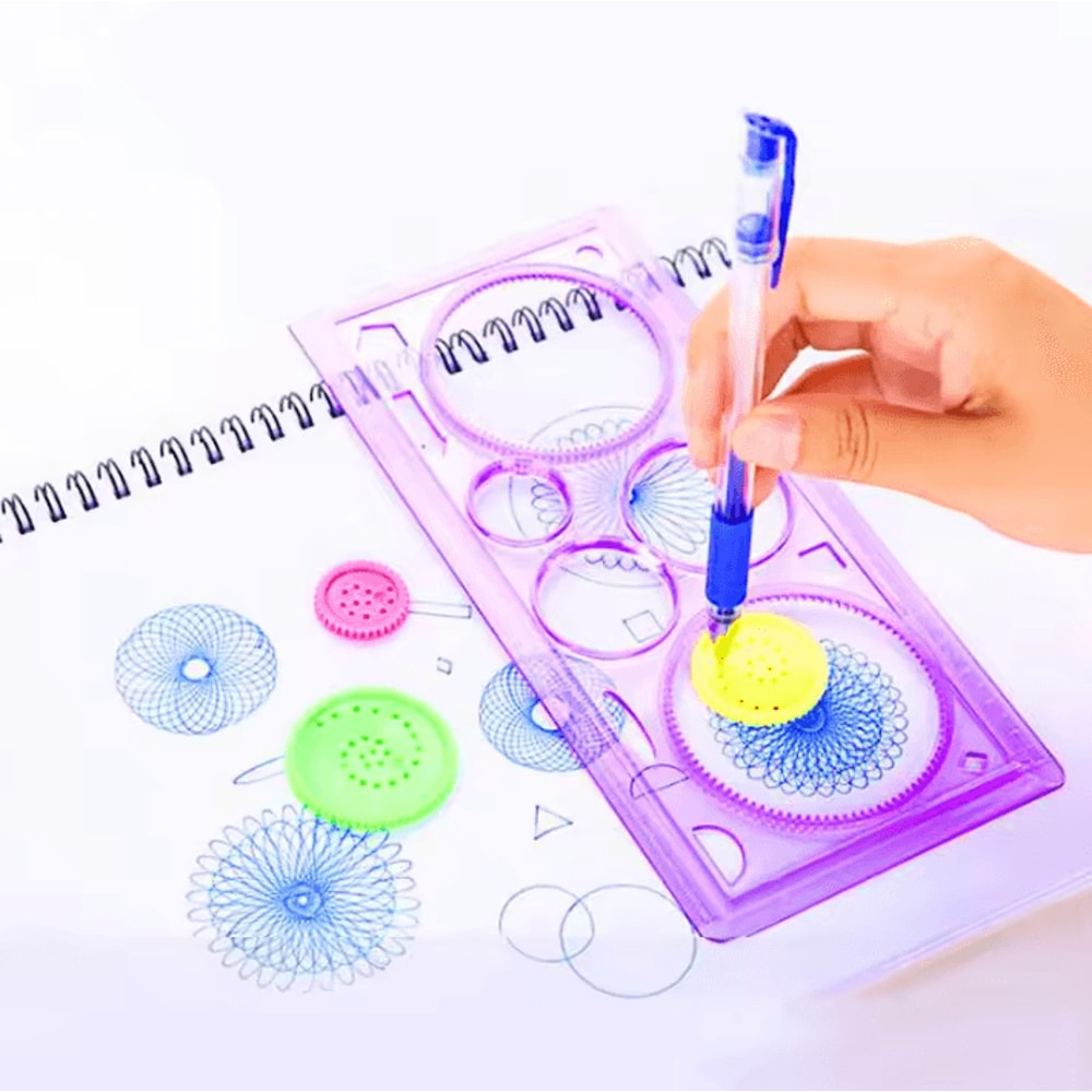 Creative Geometry Ruler Tool Multifunctional Painting Drawing Student Art Puzzle Tracer 3
