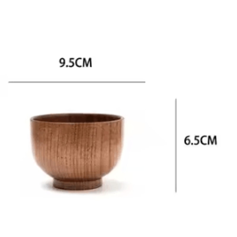 Japanese Style Wooden Bowl Jujube Wood Soup Rice Bowl For Tableware 5