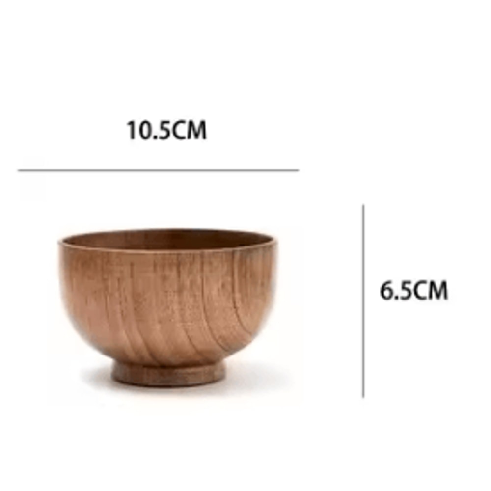 Japanese Style Wooden Bowl Jujube Wood Soup Rice Bowl For Tableware 6