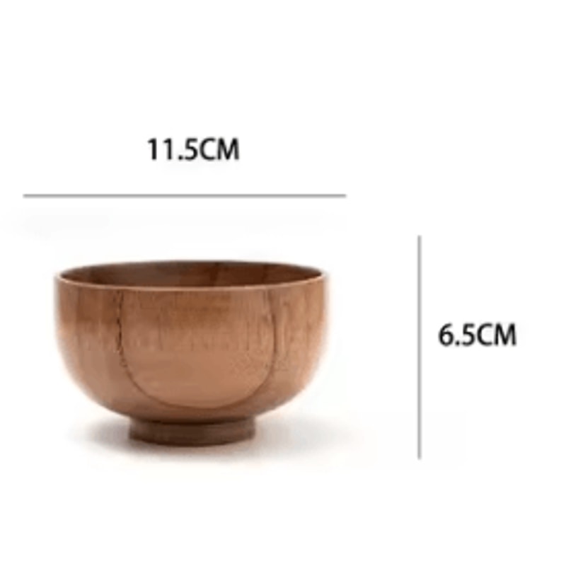 Japanese Style Wooden Bowl Jujube Wood Soup Rice Bowl For Tableware 7