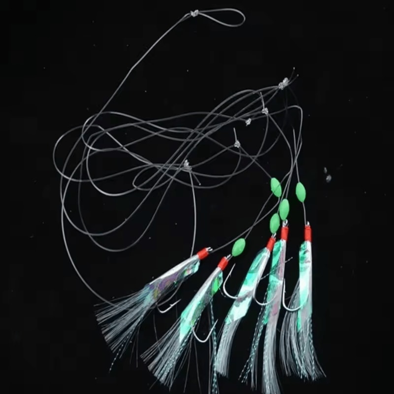 5Piece MultiColor Soft Fishing Lure Set Imitation Fish Shrimp Bait With Crystal Barbed Hooks 2