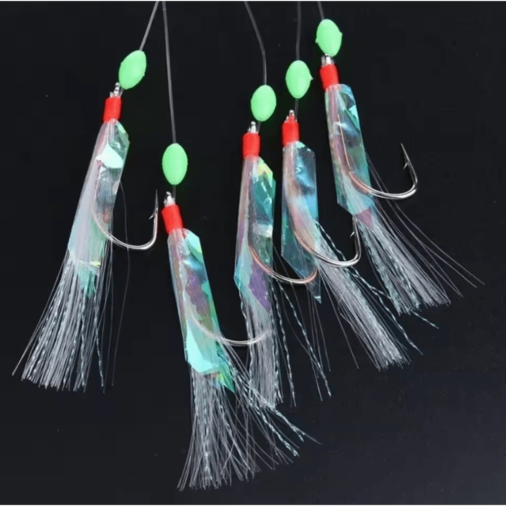 5Piece MultiColor Soft Fishing Lure Set Imitation Fish Shrimp Bait With Crystal Barbed Hooks 3