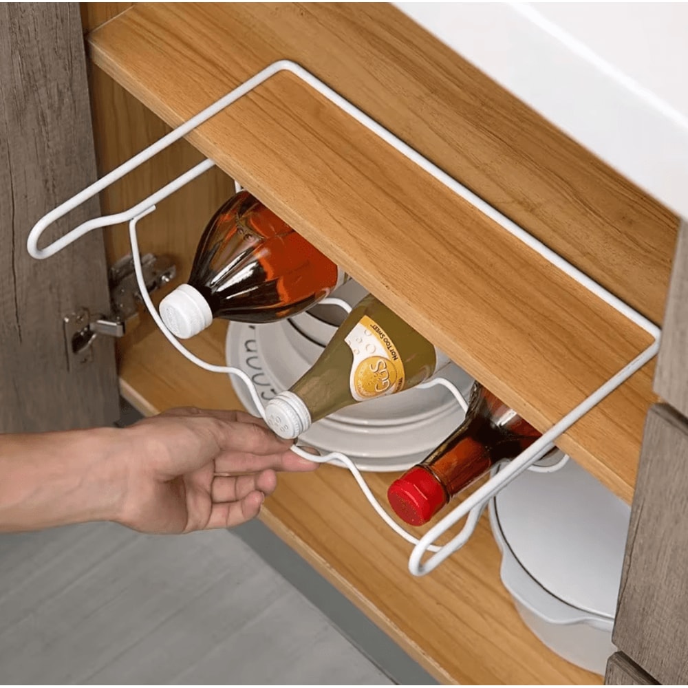 Adjustable Refrigerator Organizer Rack Kitchen Storage Shelf Bottle Holder Rack 3