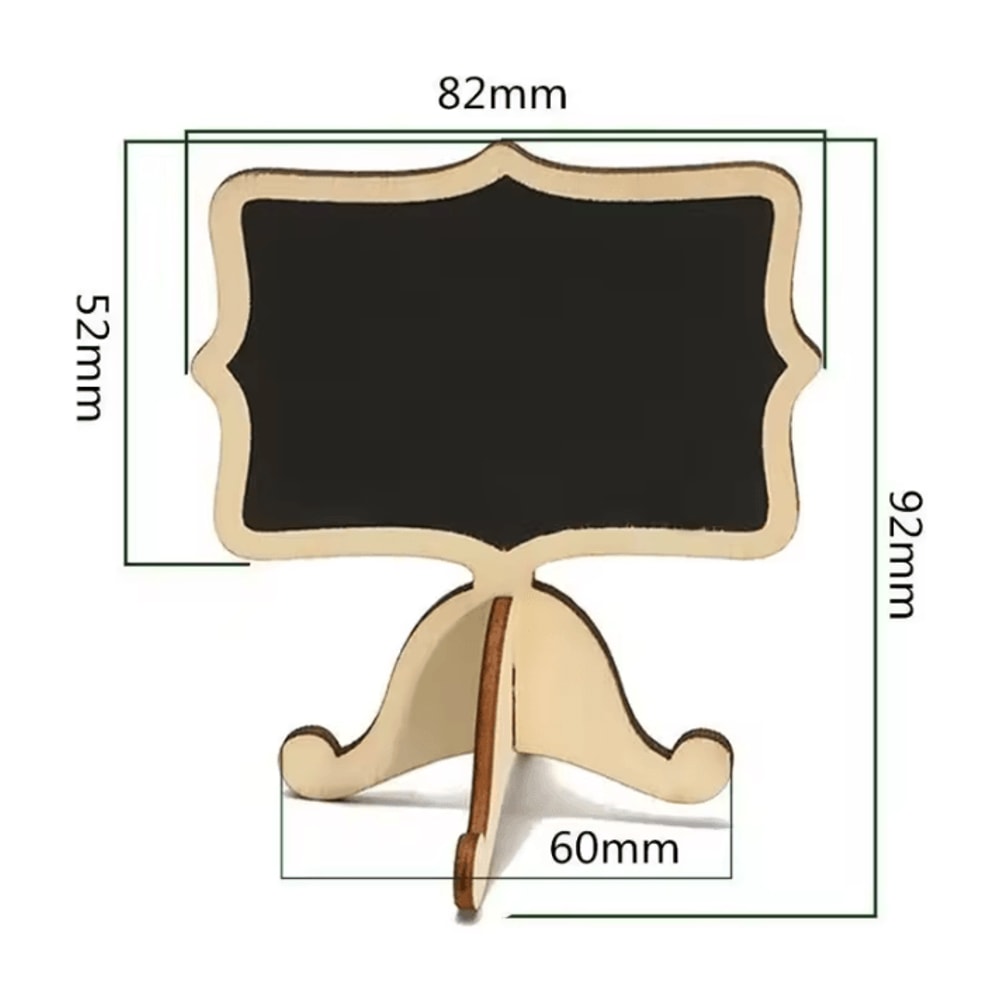 10 PCS Mini Wooden Blackboard Signs Cute Heart Desktop Message Craft Decoration 4