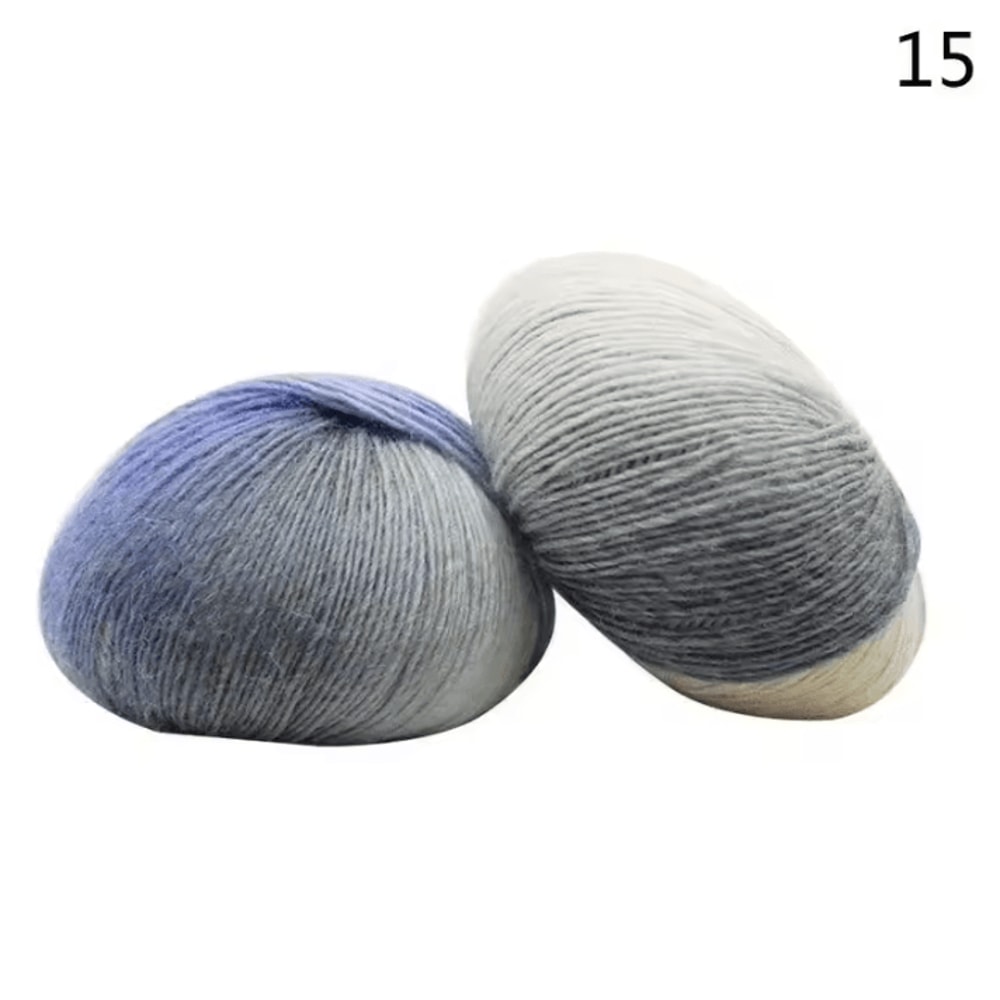 Rainbow Soft Fine Wool Yarn 50 G Crochet Knitting Fancy Colorful Yarn Ball 9